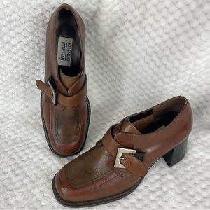🔥Gorgeous Franco Fortini Leather Girls Dress Shoes Brown Size 5.5